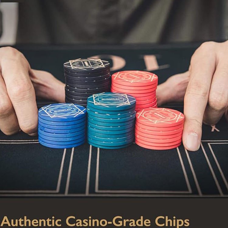 Professional High End 500 Piece Casino Poker Set Custom Square Sublimation Lightweight 14g Made Ceramic Acrylic Plastic Clay
