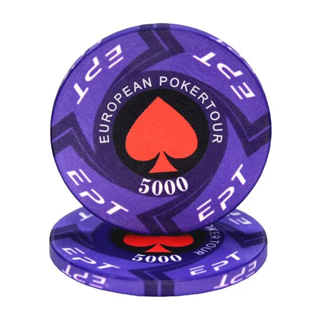 Factory Cheap Poker Chips Set EPT/WPT Ceramic 10 Gram Chips Customized Logo