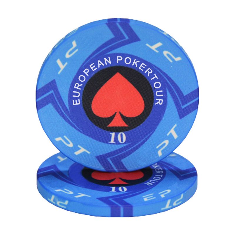 Customized cheap poker EPT chips factory for sale 10g high quality ceramic Texas hold'em chips