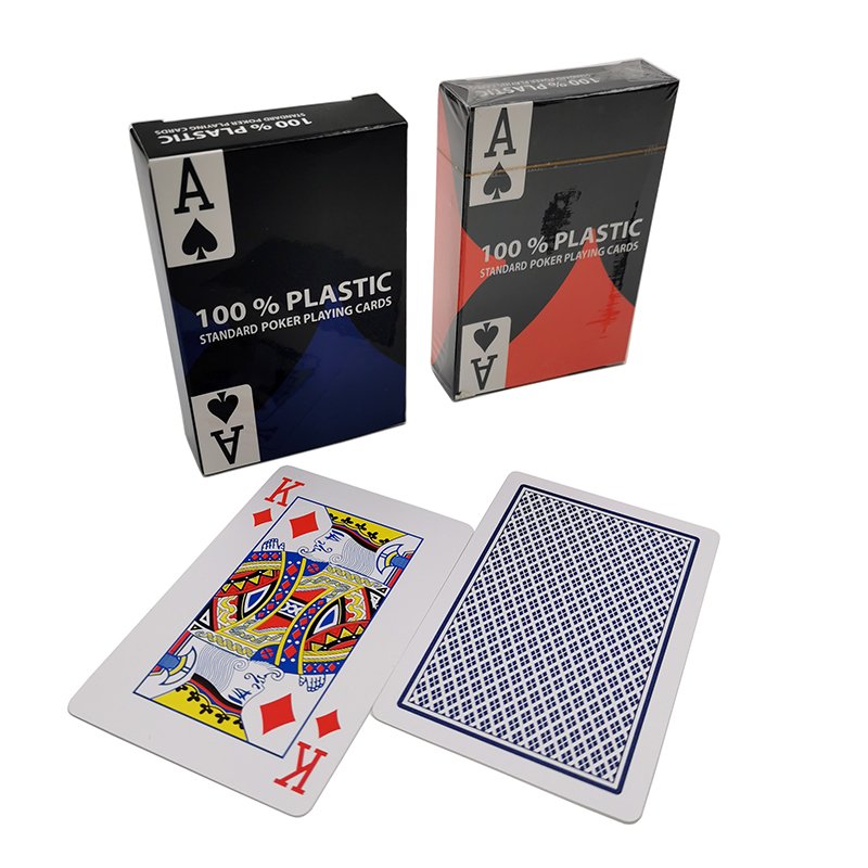 High quality custom black poker cards 100% plastic Adult game playing cards printer Waterproof smooth frost gold stamp foil
