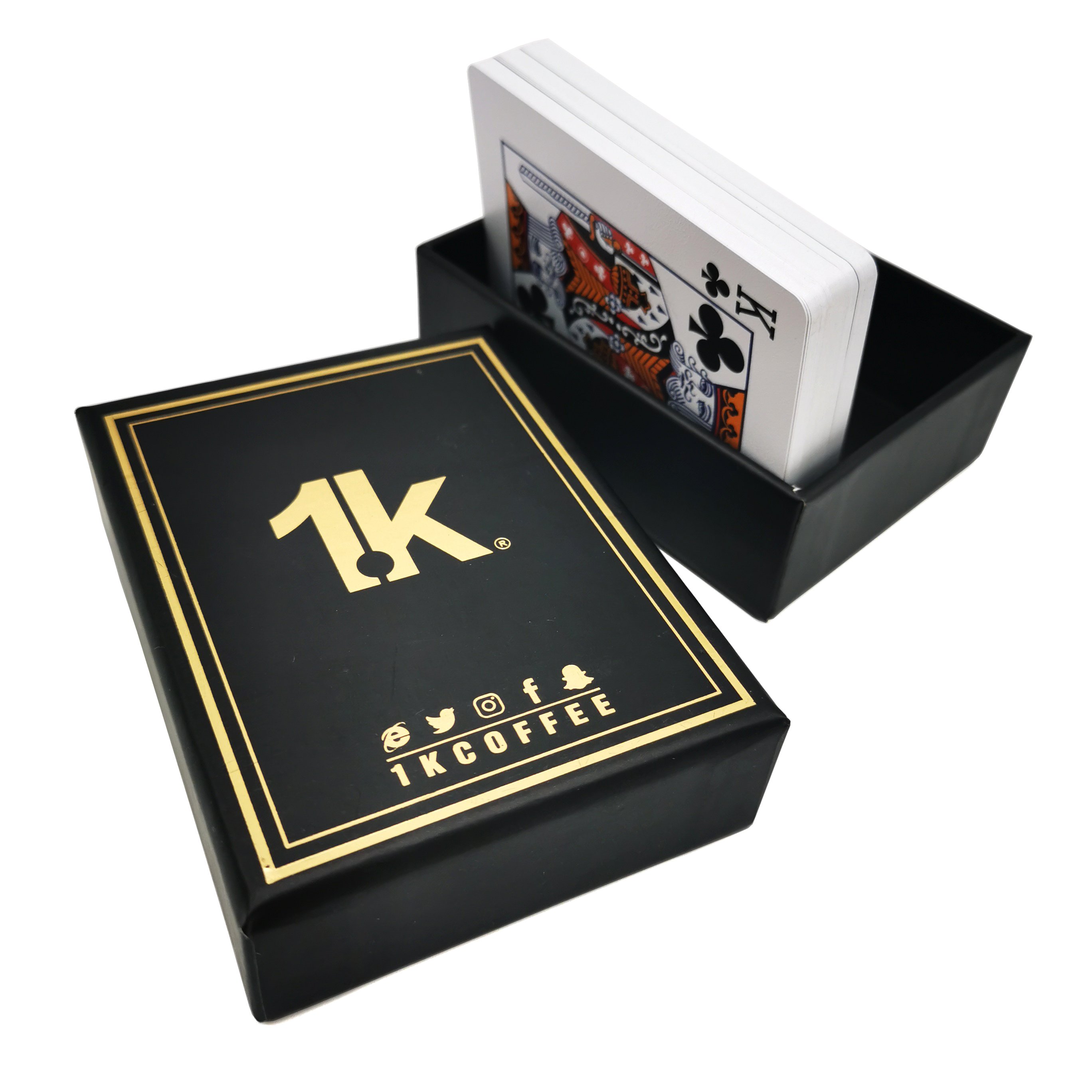 High quality custom black poker cards 100% plastic Adult game playing cards printer Waterproof smooth frost gold stamp foil