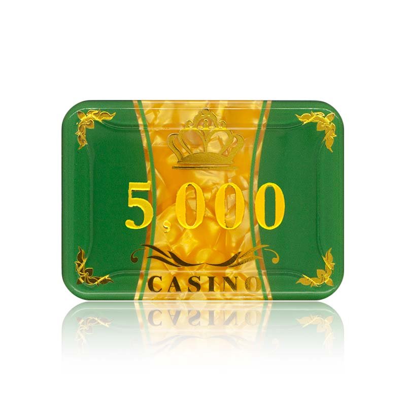High Quality Acrylic/Crystal Plus Color Casino Chips Gold Mixed Color Poker Chip Set custom poker chips