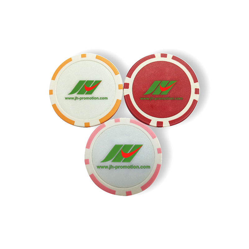 Cheap Poker Chips Ball Marker ABS Chips With Sublimation Sticker 39mm