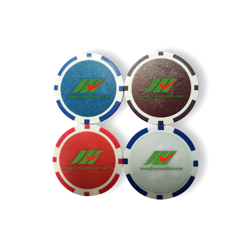 Cheap Poker Chips Ball Marker ABS Chips With Sublimation Sticker 39mm