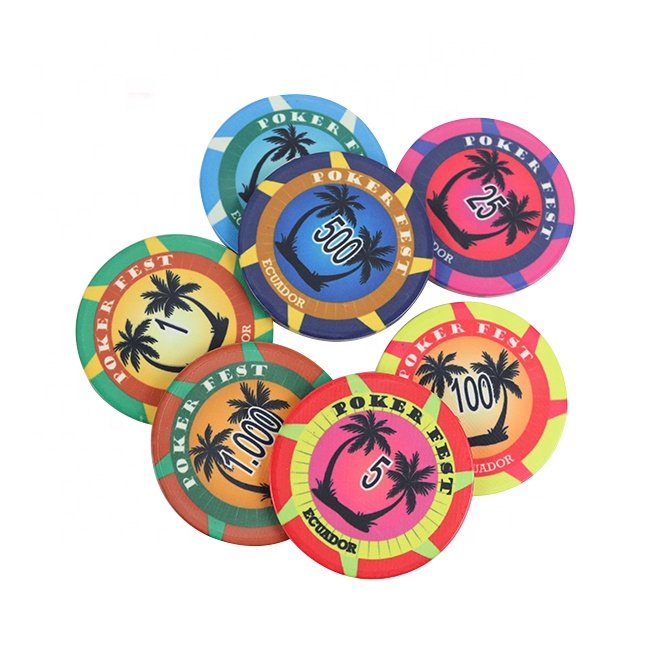 Any Design Can Coconut-tre Poker Chips With Custom Print Poker Chip Keramik Design Of Chips Poker Ceramic For Casino Playing