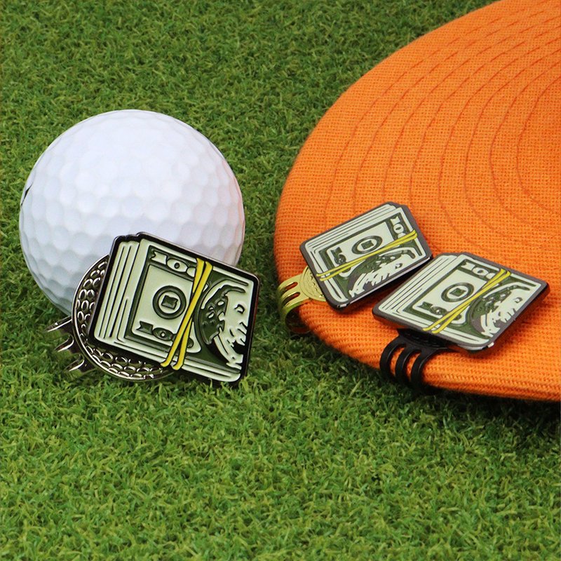 Wholesale Golf Poker Chips Ball Marker Enamel Golf Ball Marker for Golf Accessories