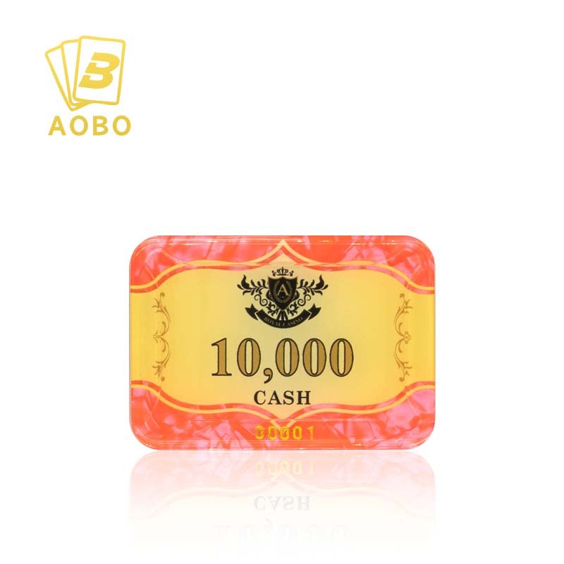 Wholesale acrylic/crystal mixed color poker chips casino special three-layer laser shield crown poker chips