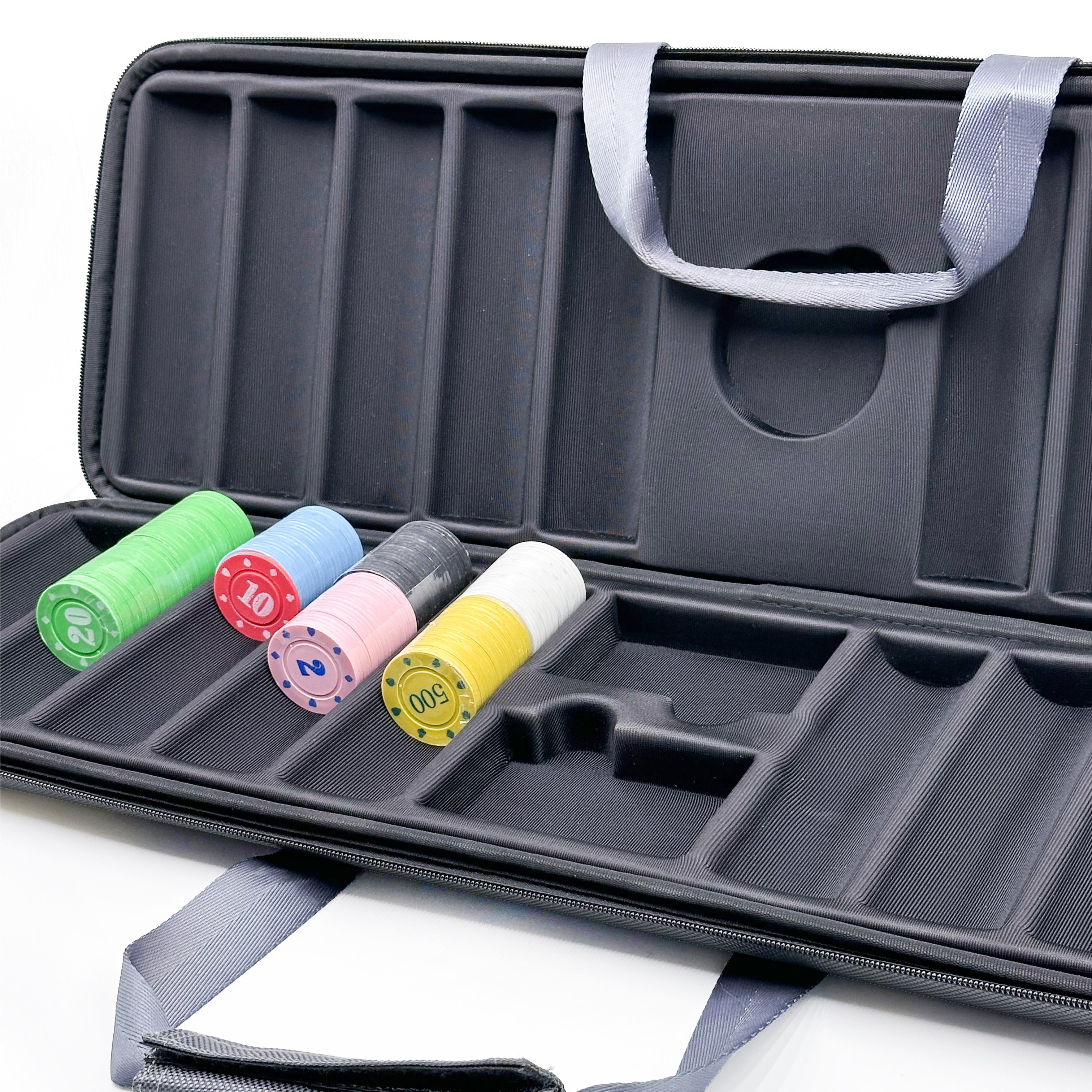 Custom Portable Casino Chip Poker Box Game Set EVA Hard Chip Case Empty EVA Hard Shell Poker Chip Case