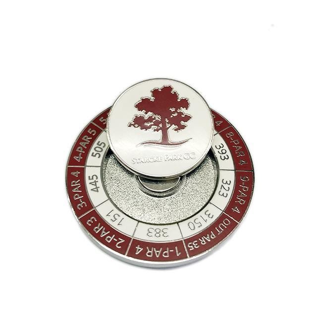 High Quality 40mm custom Logo soft Enamel Golf Accessories Custom Magnetic Poker Chip Golf Ball Markers