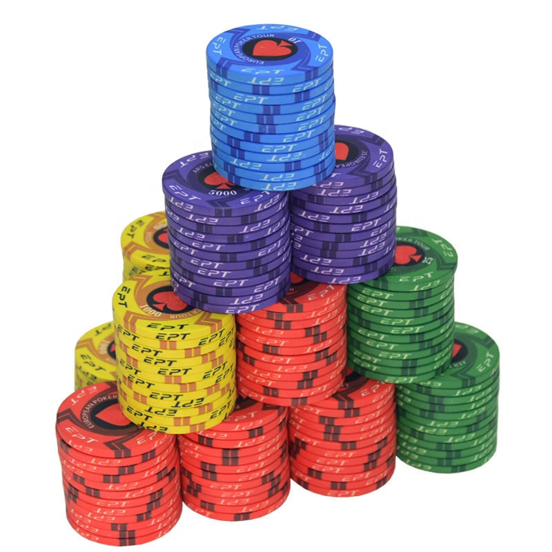 Custom Logo 300pcs Ceramic Poker Chips Set Professionally Used in Casinos