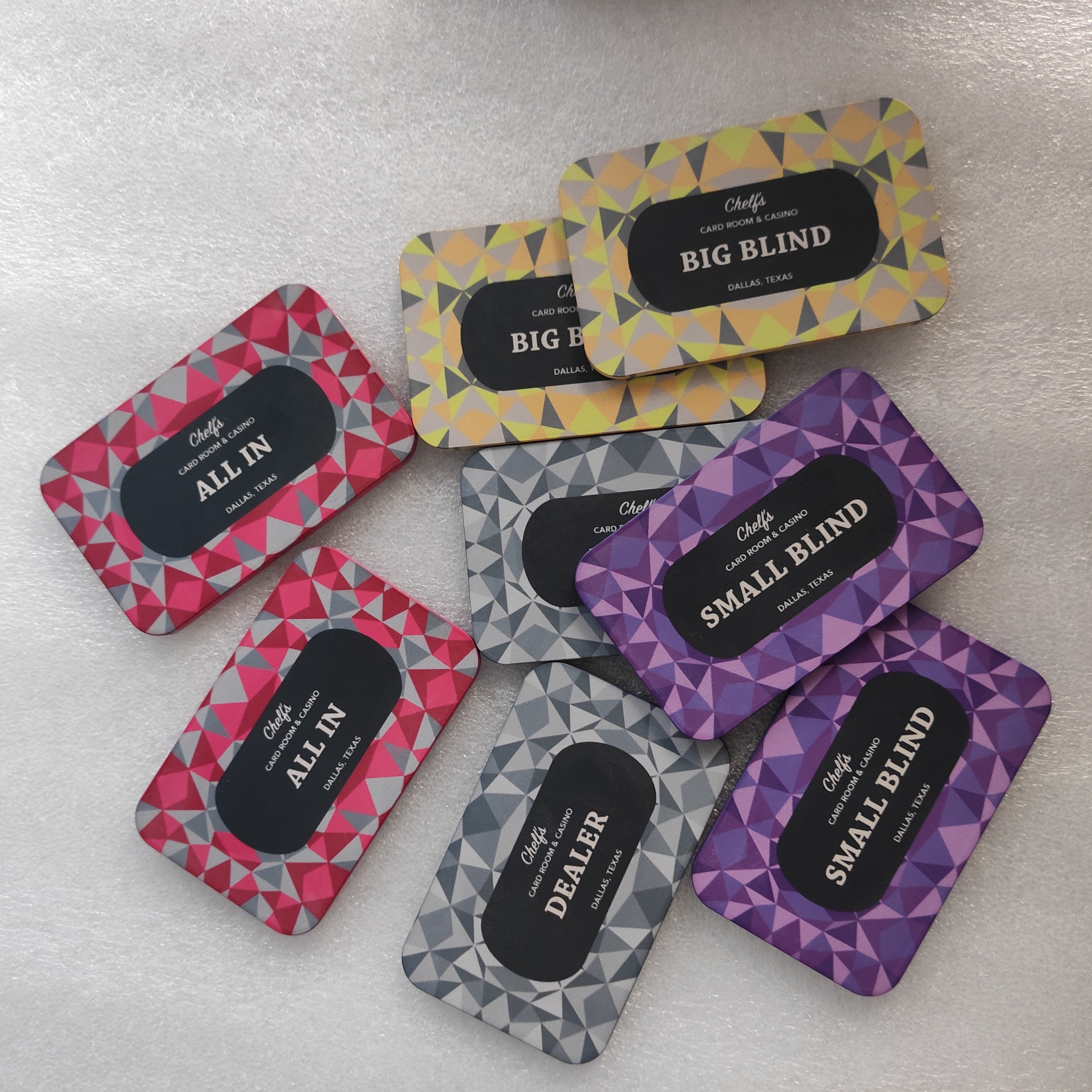 Custom sublimation square shape 80*50mm ceramic poker plaques with your design