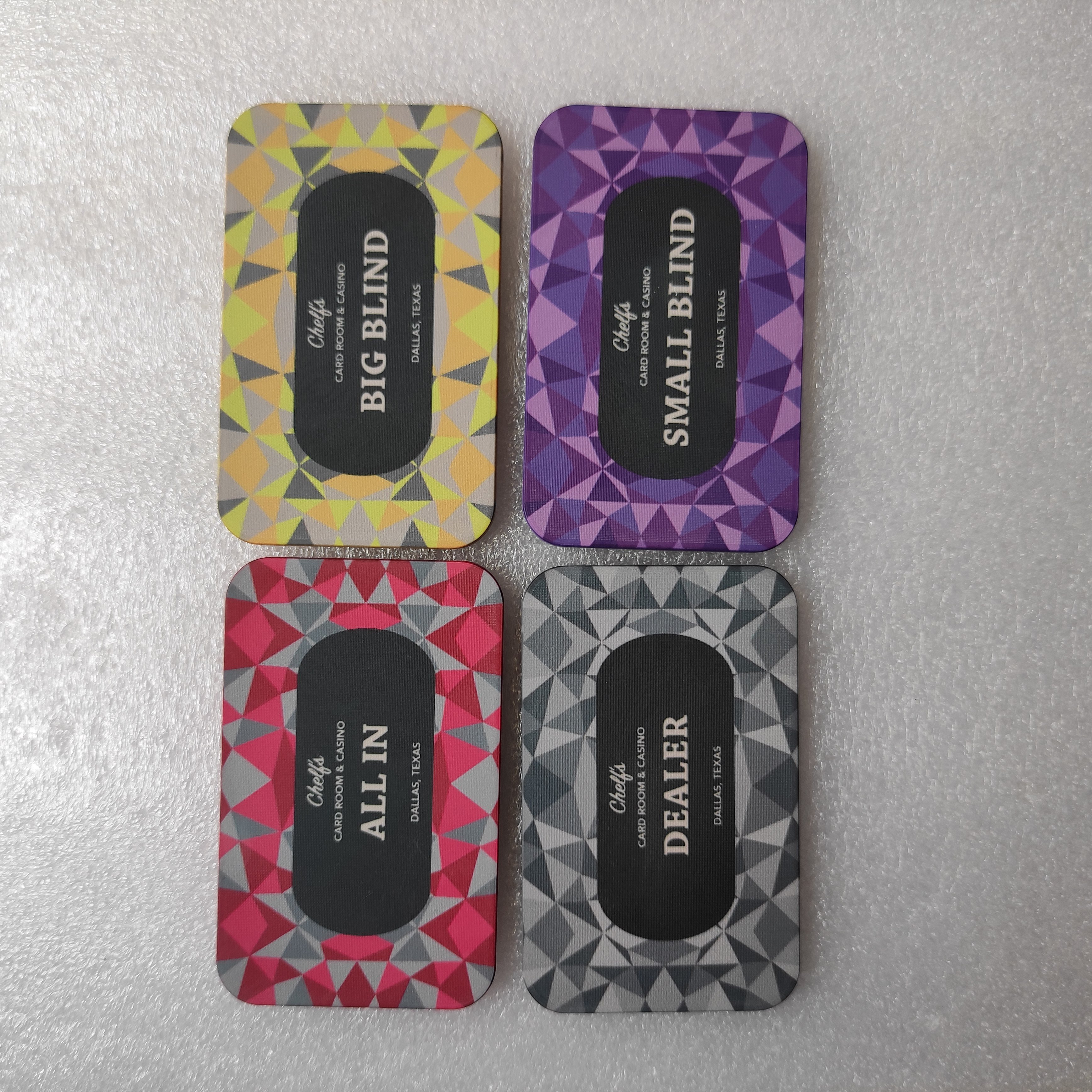 Custom sublimation square shape 80*50mm ceramic poker plaques with your design