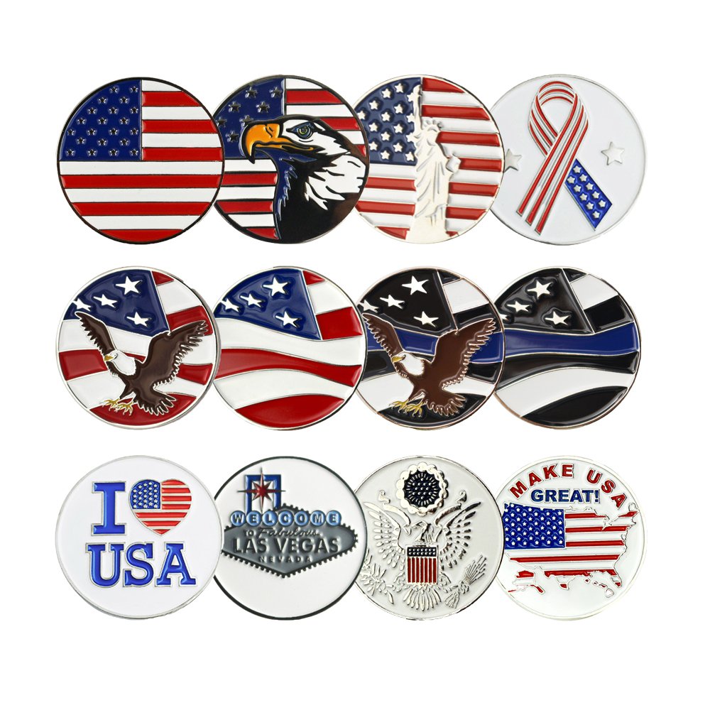custom metal golf ball marker wholesale blank personalized golf ball marker