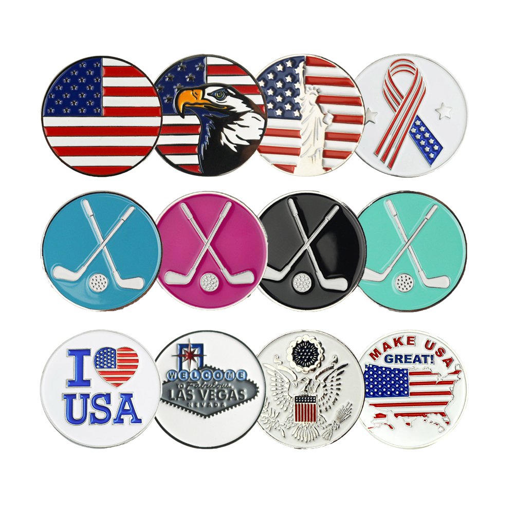 custom metal golf ball marker wholesale blank personalized golf ball marker
