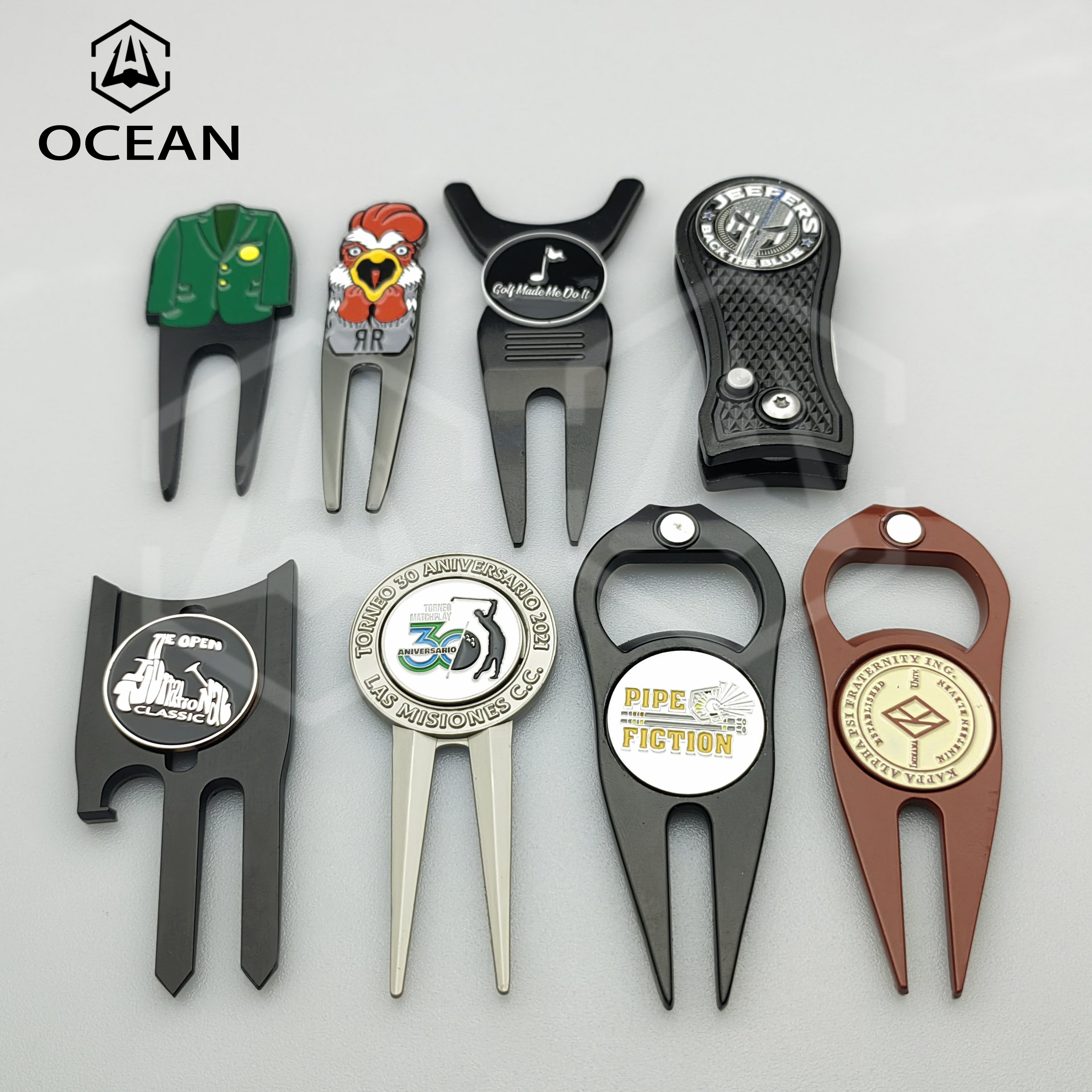 Golf Ball Marker And Metal Custom Golf Divot Repair Tool Divot Tool Golf Men Set