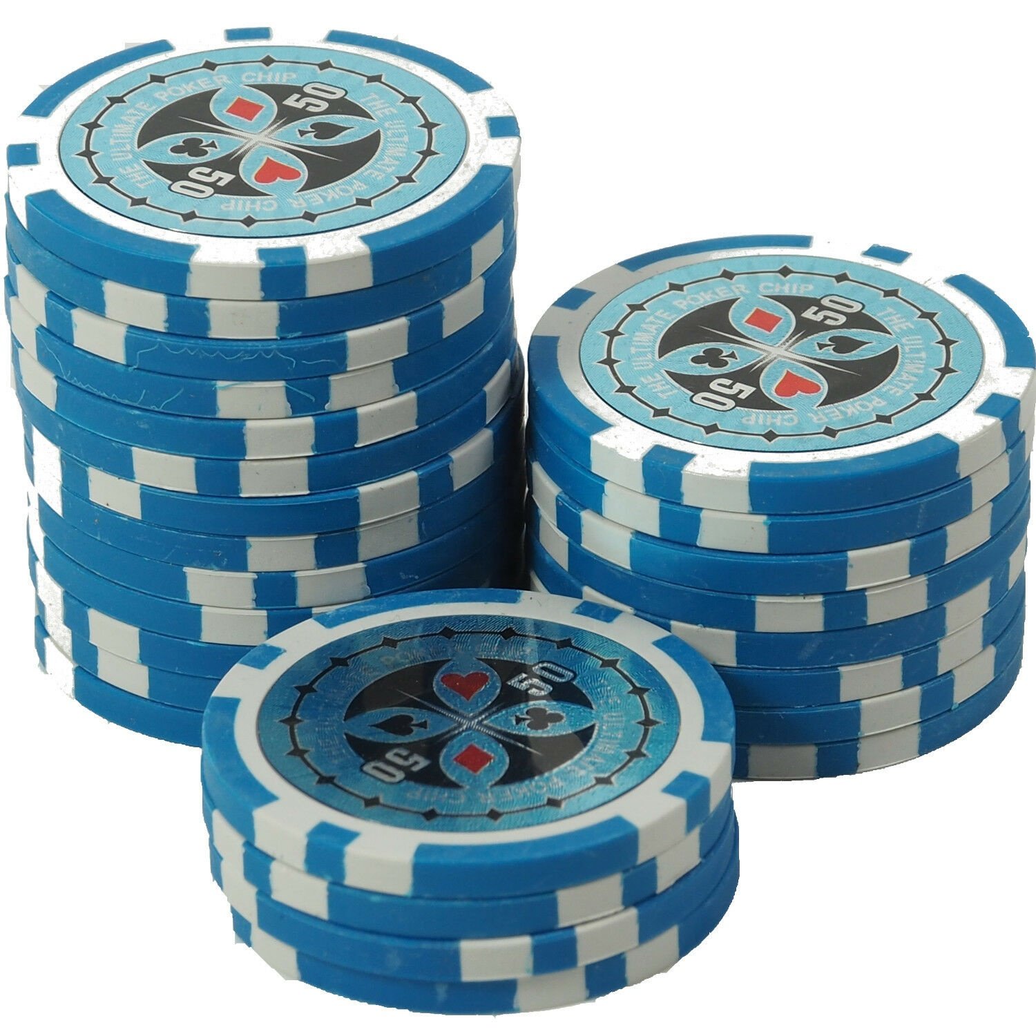 Poker Chips 13.5g Custom Metal Core Casino Ultimate 1 to 50000