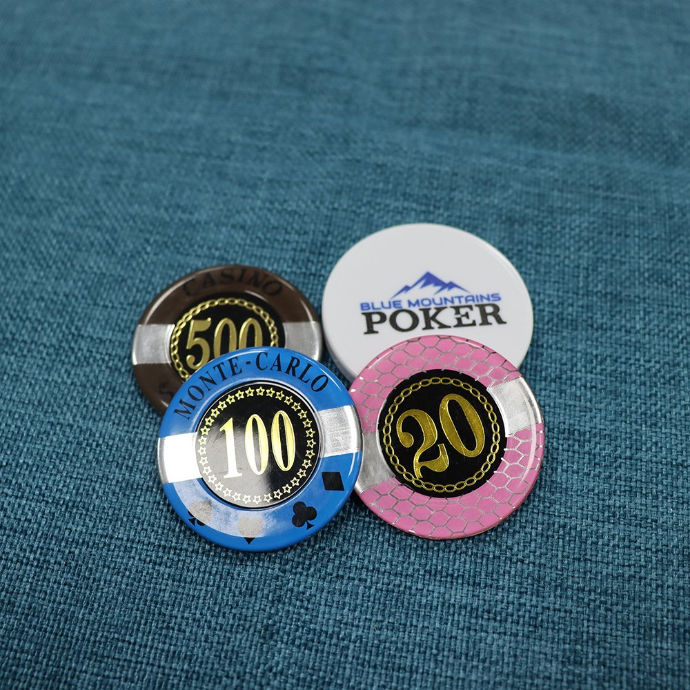 Custom Clay Poker Chips 50mm Poker Set 500 pcs Chips Ept Texas Blank Ceramic Poker Chips Sets