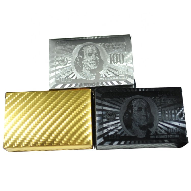 Fan Shu Party Play Desk Game Collection Baralho PVC 100% Card Chips Set Poker Black Cards