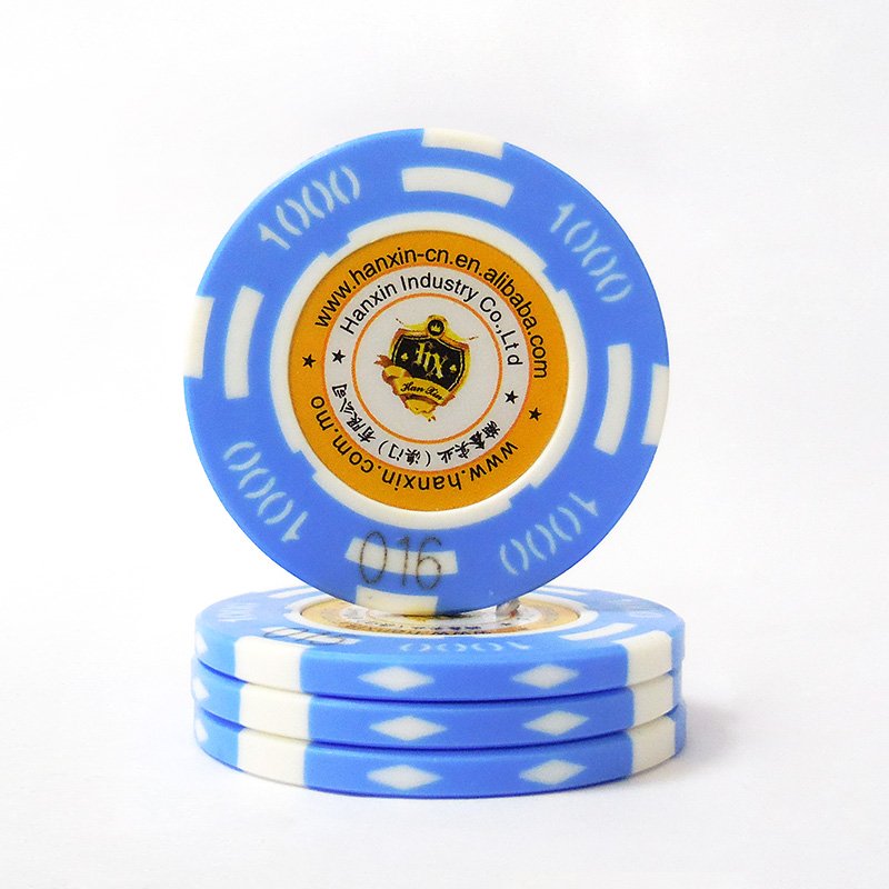 Cheap Price Custom Sticker Casino Security Chips In Stock 43mm ABS Plastic Fichas Poker Chips