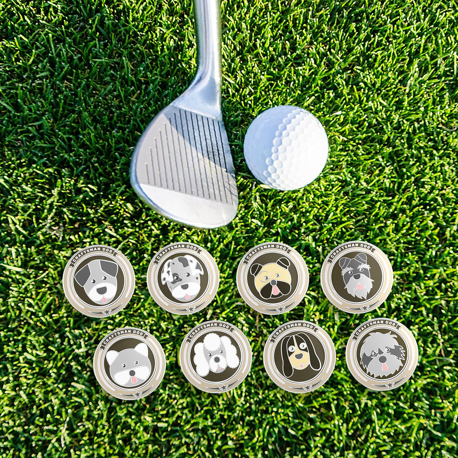 2022 New Design Golf Customize Logo 34mm Multi-type Dog Hat Clip Golf Ball Marker Golf Ball Marker Hat Clip
