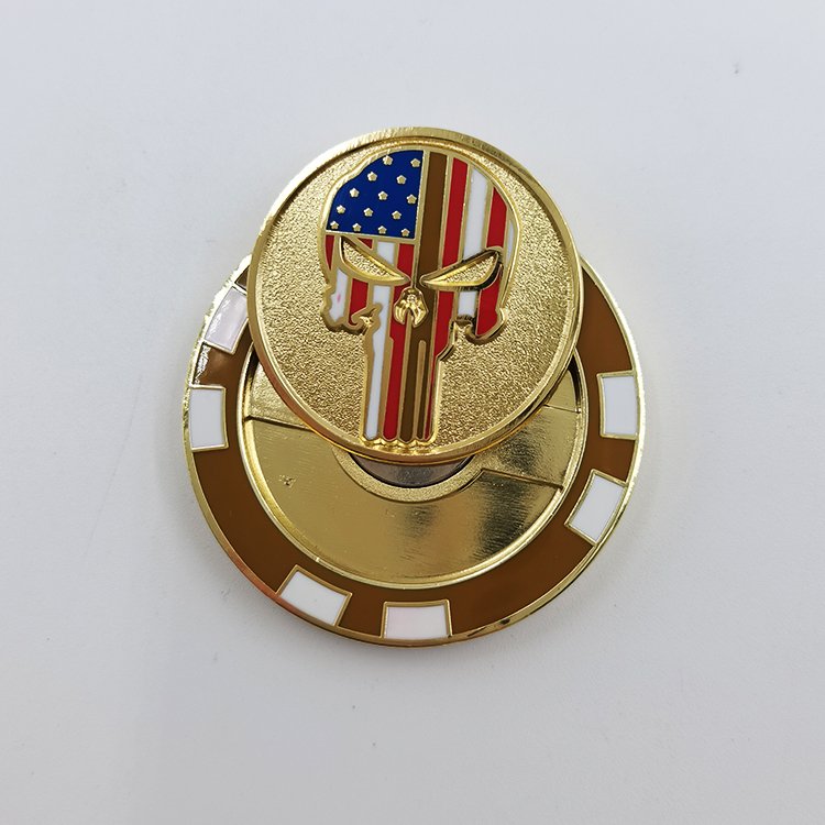Custom Enamel Golf Ball Marker Customized Logo High Quality Golf Poker Chip Magnetic Golf Ball Marker