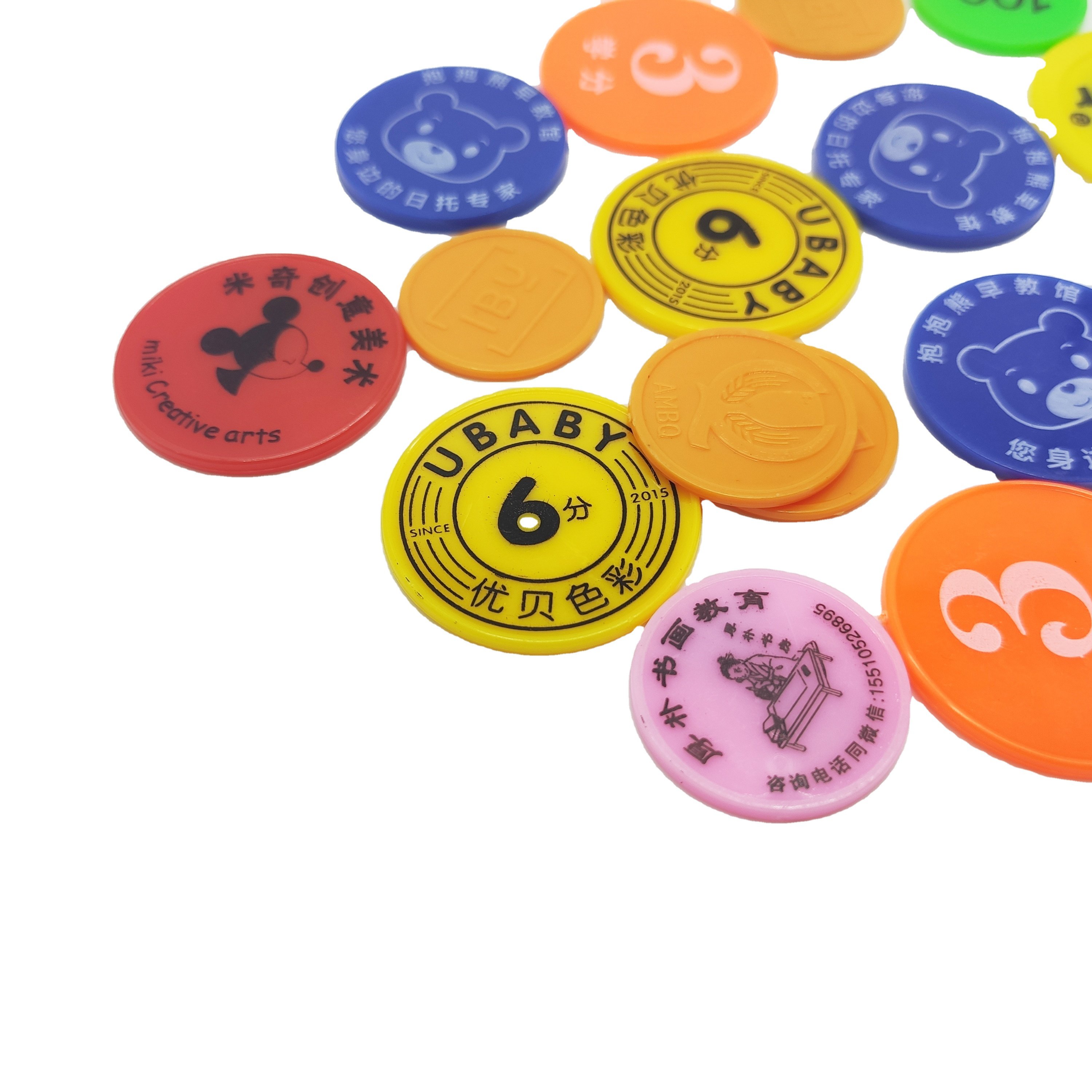 ABS Counting Coins for Poker Chips and Plastic Game Coins Great for Sorting, Colors, Matching