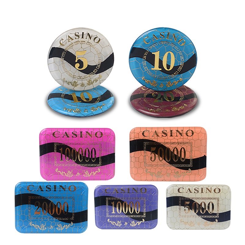 High Quality Round Crystal Customized Poker Card Manufacturers Cheap Wholesale Casino High-end Poker Chips for Gambling Club