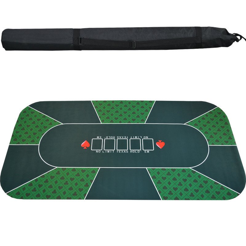 High Quality 180*90cm Suede Rubber Poker Mat Texas Hold'em Casino Poker Table cloth Green Board Game Pad Mat with Flower Pattern