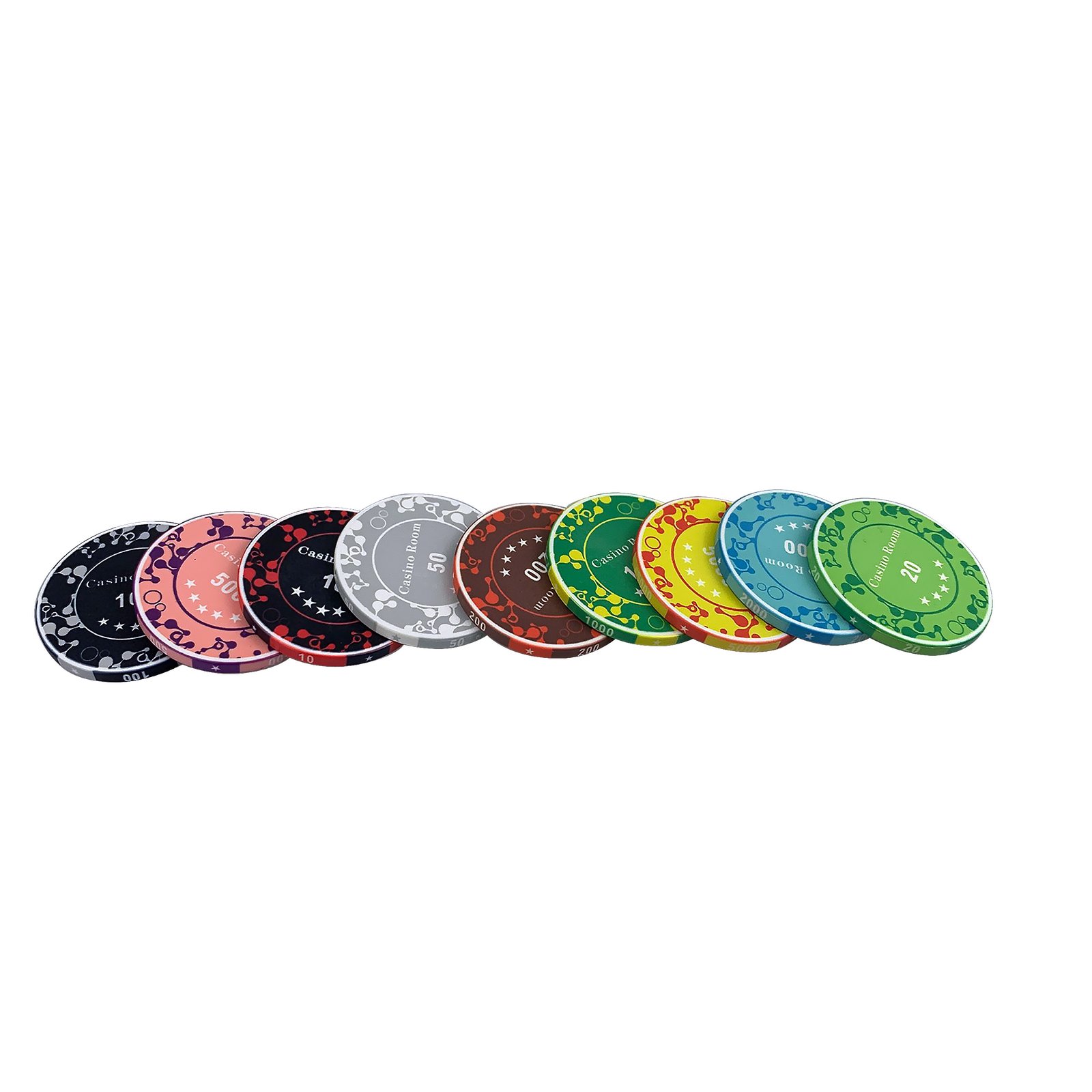 Gambling Game Personalized Handmade Ceramic Poker Chips Sector Chips With Value In Size 39mm*3.5mm Of 10g Keramik