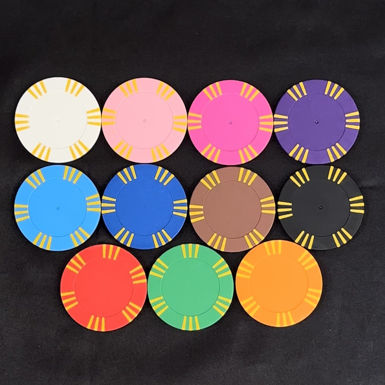 Professional Production 11.5g ABS Poker Chips Without Face Value