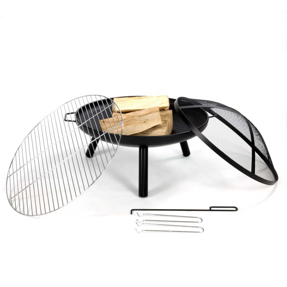 60cm garden mesh cover fire bowl wood burning camping fire pit