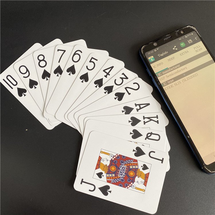 Custom Security Nfc Rfid Poker Playing Cards With Smart Chip