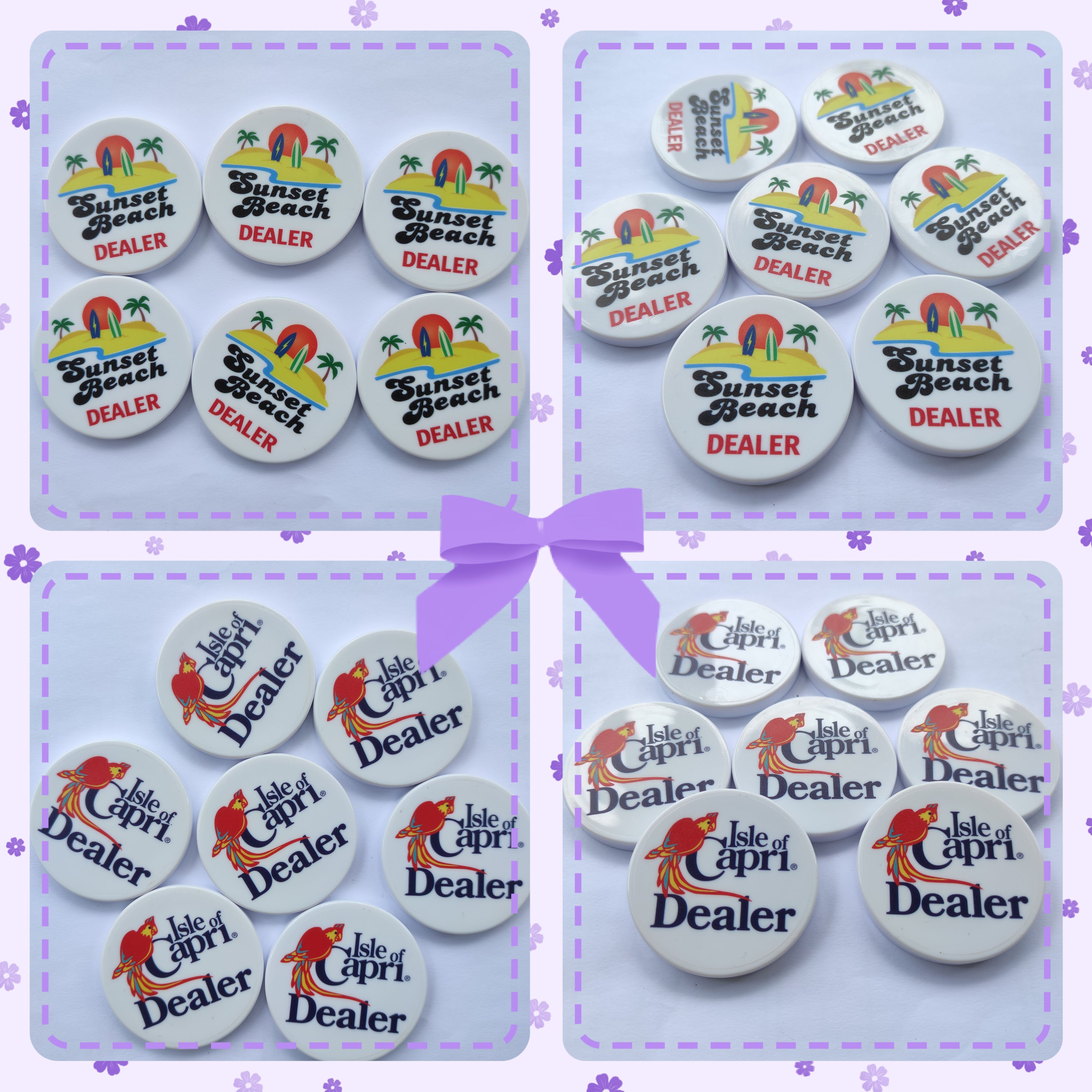 Custom 50mm plastic token digit print with your full color design