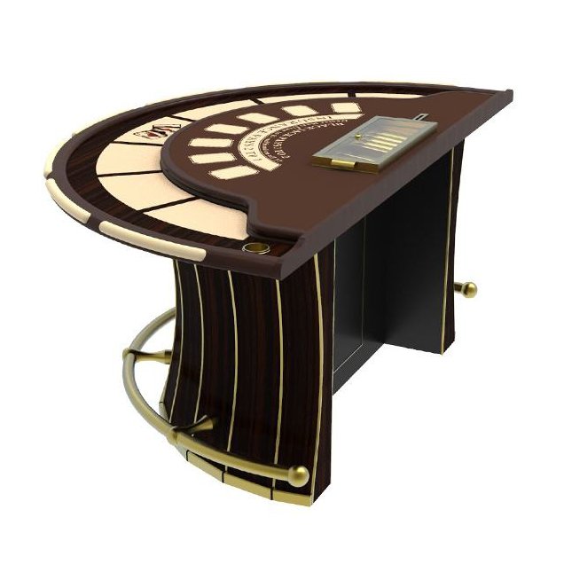 YH Luxurious Black Jack Gamble Table Casino Mesa De Blackjack Poker Table With Chips Tray Foot Rest