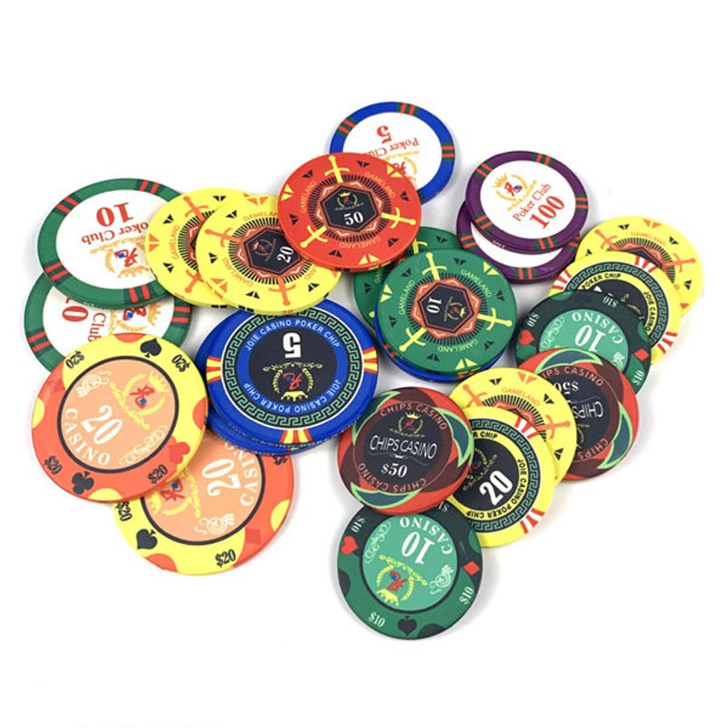 Krell Gifts Custom High Quality 14g Casino Ceramic Clay Poker Chips, Cheap Poker Chips Set