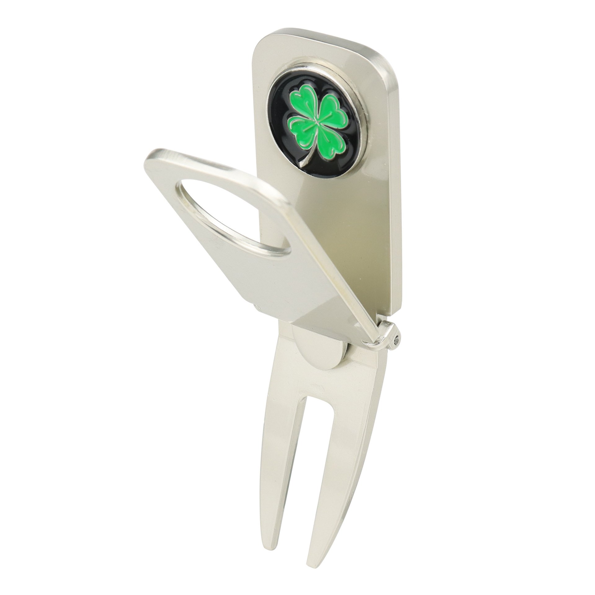 Low MOQ Removable Marker Clover design Gold Silver Black Finished Cigar Holder Golf Divot Tool