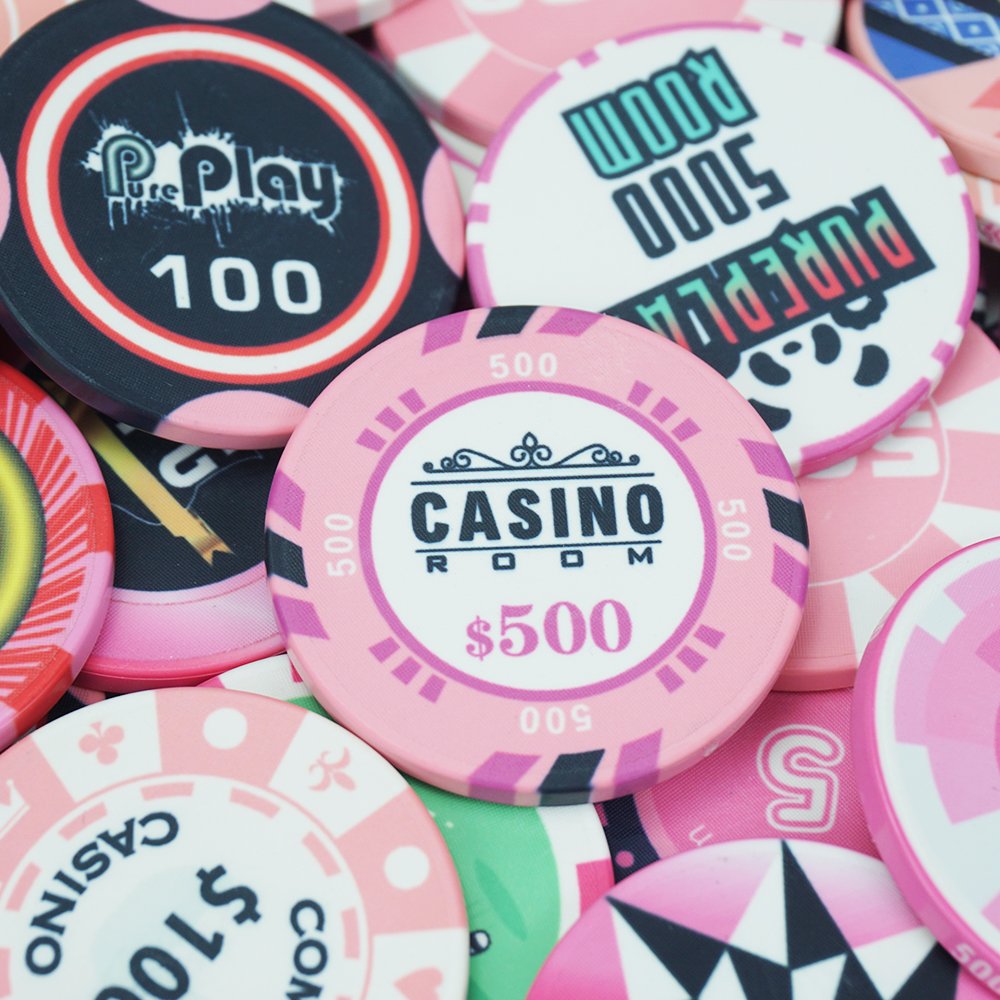 Casino poker room 10g ceramic pink series poker chips diameter custom 39 43 45 mm for casino poker game