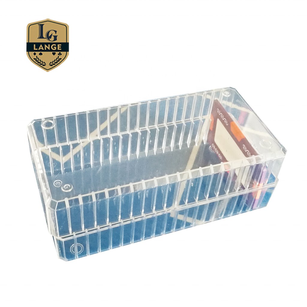 50 PCS Casino Plaque Chips Box Acrylic Material Plaque Chip Tray with Lid