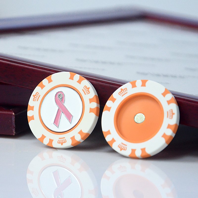 ABS Custom Magnetic Removable Golf Poker Chip Magnet Metal Golf Ball Marker
