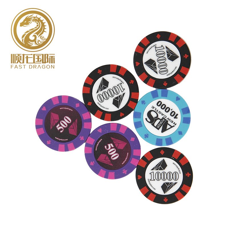 14g Clay Poker chips with sticker coin casino chips custom printed poker chips