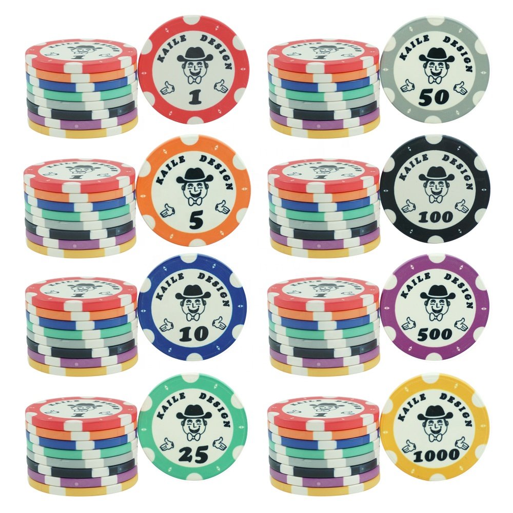 Kaile custom design 39mm ceramic poker chips 10g free design and free sample set chips da poker for other entertainment products