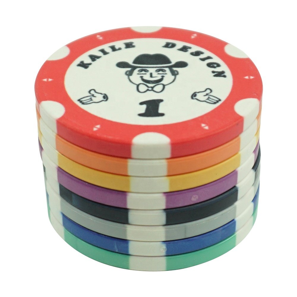 Kaile custom design 39mm ceramic poker chips 10g free design and free sample set chips da poker for other entertainment products