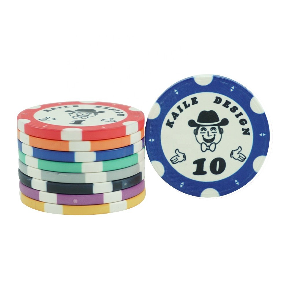 Kaile custom design 39mm ceramic poker chips 10g free design and free sample set chips da poker for other entertainment products