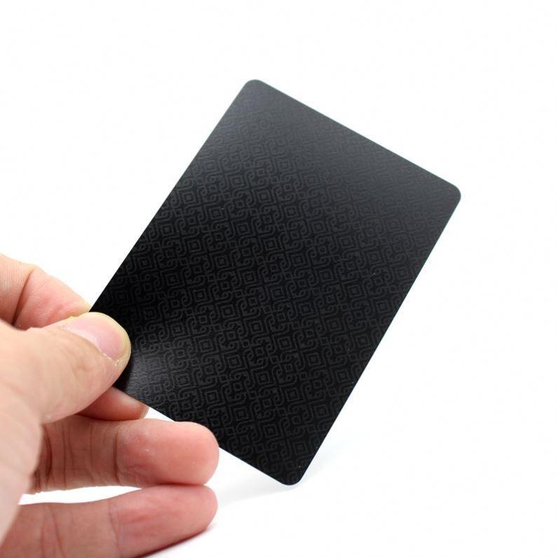 Party Poker Hot Sale Creative Gift Durable Frosted Poker High Quality Plastic PVC Poker Waterproof Black Playing Card Wholesale
