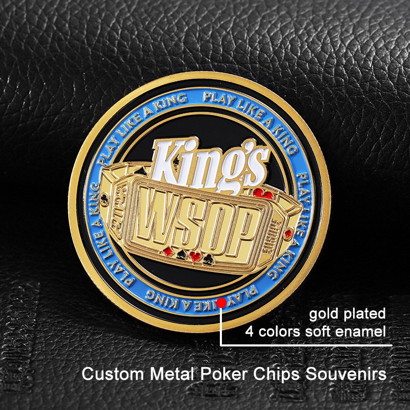 Wholesale Personalize Logo Custom Coin Token Gold Silver Brass Plated Metal Poker Chips Challenge Coin For Souvenir Club Gift