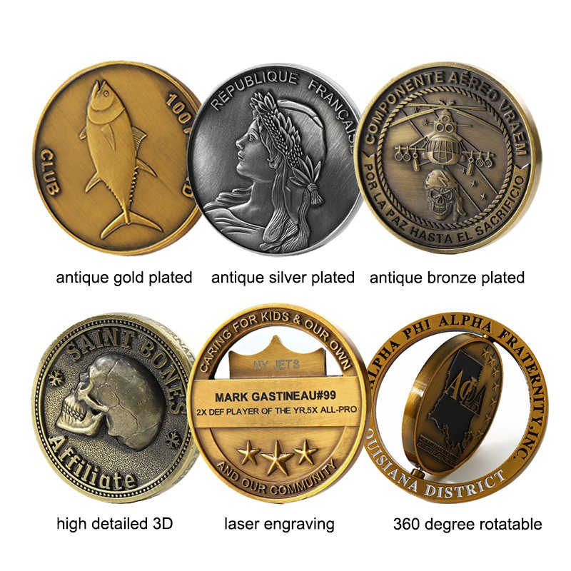 Wholesale Personalize Logo Custom Coin Token Gold Silver Brass Plated Metal Poker Chips Challenge Coin For Souvenir Club Gift