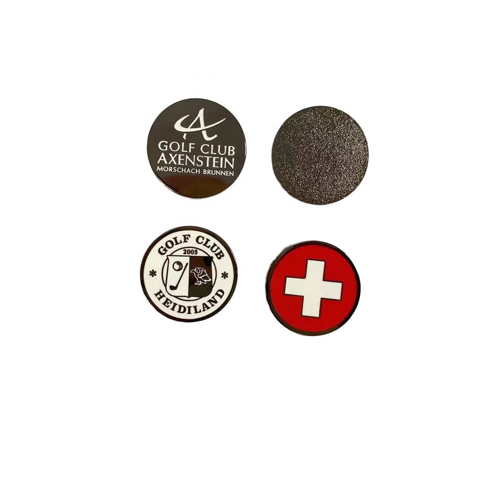 Wholesales Factory Custom Logo Znic Alloy Metal Enamel Magnetic Golf Ball Marker