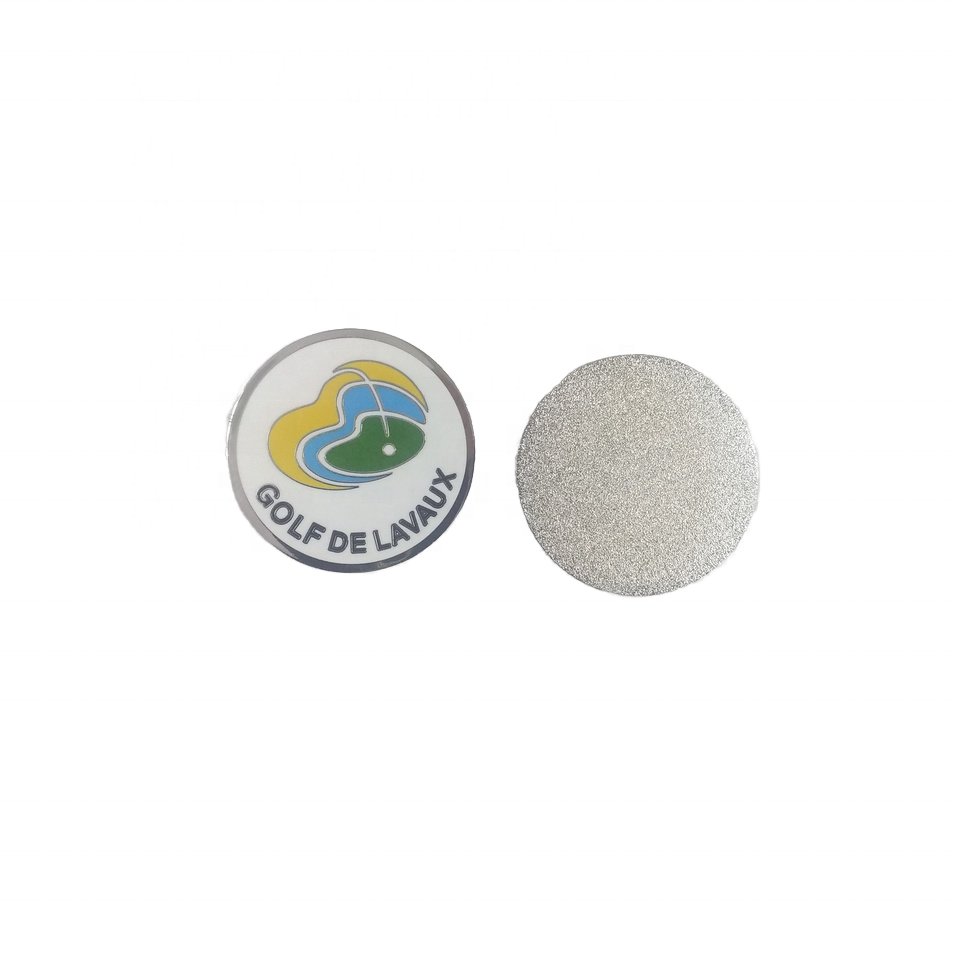 Wholesales Factory Custom Logo Znic Alloy Metal Enamel Magnetic Golf Ball Marker