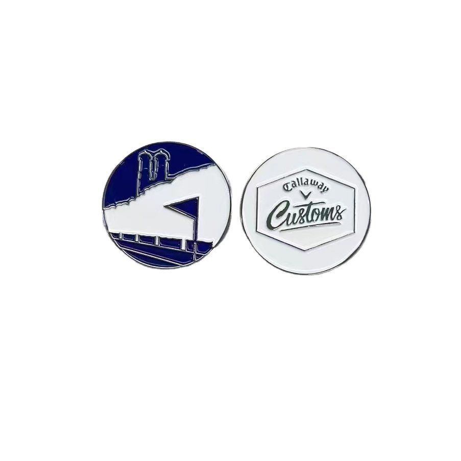 Wholesales Factory Custom Logo Znic Alloy Metal Enamel Magnetic Golf Ball Marker