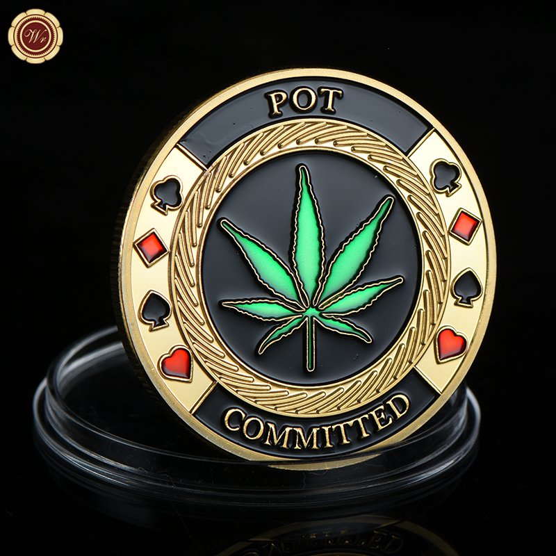 Custom Logo personalized Engraved Collectible Metal Crafts coin pot Pot Committed Poker Chip Challenge Coin